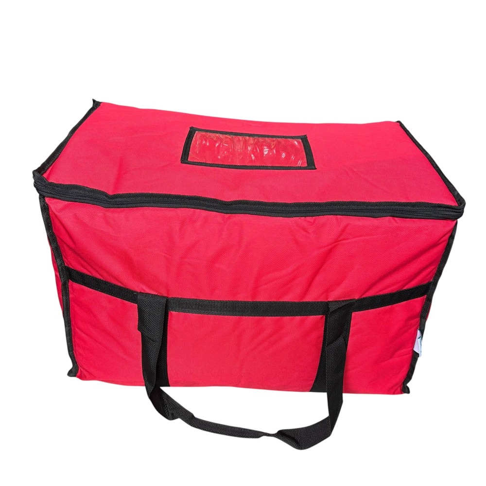 XXL Insulated Food Delivery Bag Red Thermal Catering Carrier Food Delivery